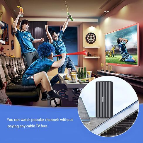 TV Antenna for Smart, 2025 HD Indoor/Outdoor Antennas Support 4K 1080P, 360°&Long Range Reception with Amplifier for Local Channels - Black with 32FT Cable in Saudi Arabia
