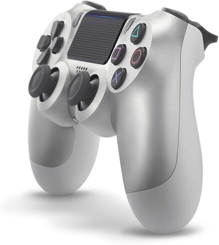 وحدة تحكم Sony Dualshock4 اللاسلكية - فضي - بلاي ستيشن 4 (متجددة) in Saudi Arabia
