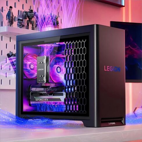 برج سطح المكتب للألعاب Lenovo Legion T5، AMD Ryzen 7 7800X3D، NVIDIA GeForce RTX 5070 12GB GDDR7، 64GB DDR5 5600MHz، 2TB SSD، 2TB HDD، WiFi 6E، ARGB Fans، Legion Cooling، Windows 11 Pro، الملحقات in Saudi Arabia