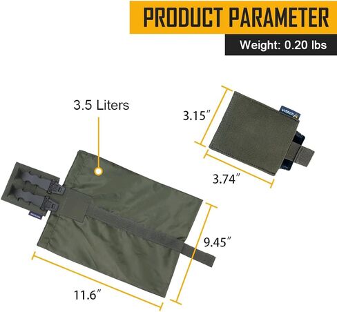 IDOGEAR SPORTS MOLLE حقيبة تفريغ قابلة للطي، حقيبة أدوات مساعدة، حقيبة خصر للمجلة سريعة التحرير، تخزين مدمج لكرة الطلاء Airsoft في الهواء الطلق in Kuwait