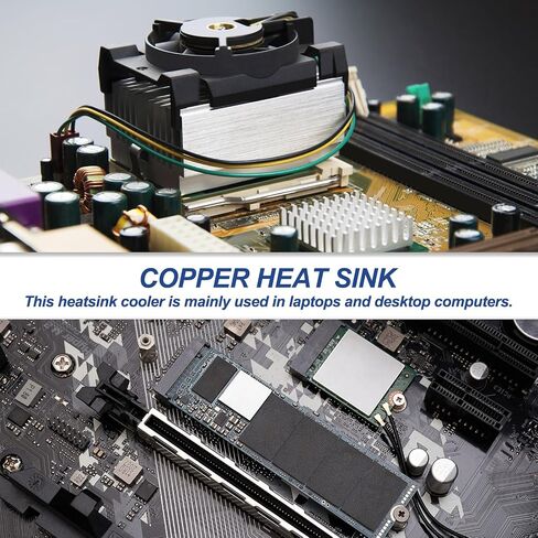PATIKIL M.2 2280 Nvme SSD Heatsink 74x22x0.2mm, 4 Pcs Laptop Memory Heatsink Copper Cooling Thermal Pad Radiator Cooler for Laptop, Black in Saudi Arabia