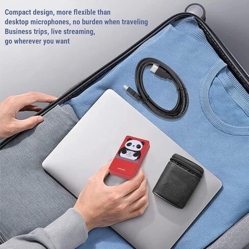 ميكروفون Yunir USB، ميكروفون كمبيوتر متعدد الاتجاهات بخاصية إلغاء الضوضاء 360 درجة لبث الكمبيوتر والتسجيل والألعاب ومكالمات الفيديو (أحمر صيني) in Kuwait