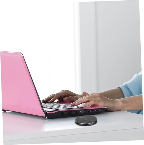 ميكروفون مؤتمر USB متعدد الاتجاهات لأجهزة الكمبيوتر المحمول وسطح المكتب، ميكروفون مكثف محمول على الطاولة لبث الاجتماعات والألعاب والدردشة الصوتية، تصميم أسود in Saudi Arabia