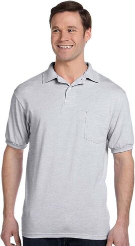 Hanes Adult Comfortblend Ecosmart Jersey Polo With Pocket (Navy) in Kuwait