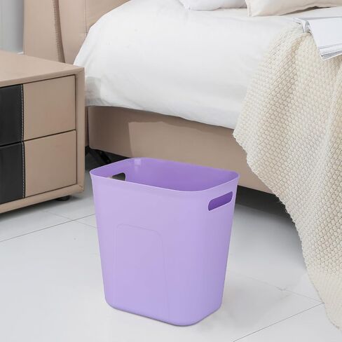UUJOLY Plastic Small Trash Can Wastebasket, Garbage Container Basket for Bathrooms, Laundry Room, Kitchens, Offices, Kids Rooms, Dorms, 3.5 Gallon (Dark Grey) in Kuwait