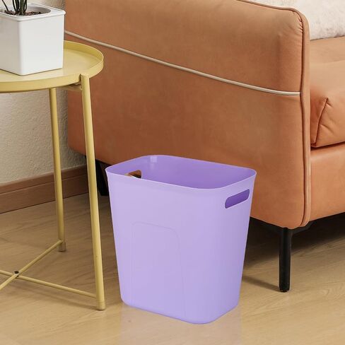 UUJOLY Plastic Small Trash Can Wastebasket, Garbage Container Basket for Bathrooms, Laundry Room, Kitchens, Offices, Kids Rooms, Dorms, 3.5 Gallon (Dark Grey) in Kuwait