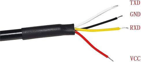 كابل USB صناعي FT232RL إلى UART TTL 3.3 فولت 3V3 4 CORE 4PIN سلك مفتوح متوافق مع TTL-232R-3V3-WE VCC GND TXD RXD(3.6 متر، TTL 5V) in Saudi Arabia