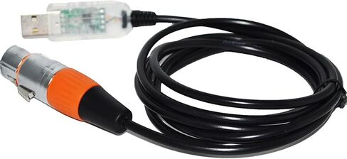 RS485 DMX512 إلى USB XLR 3PIN 3P DMX أنثى وحدة تحكم KABLE (8M، اللون G) in Saudi Arabia