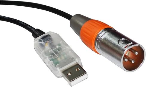 RS485 DMX512 to USB 3PIN 3P DMX 512 XLR Female Converter Cable for Freestyler Controller KABLE(8M,Color B) in Saudi Arabia