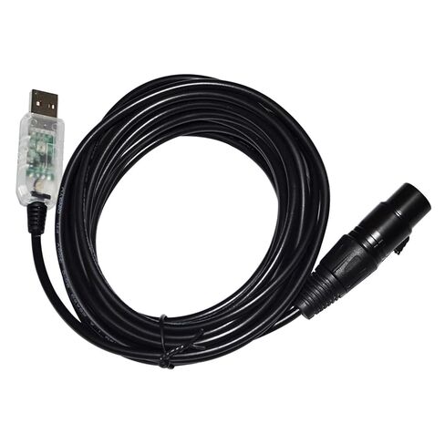 كابل محول أنثى RS485 DMX512 إلى USB 3PIN 3P DMX 512 XLR لوحدة التحكم Freestyler KABLE (8M، اللون B) in Kuwait