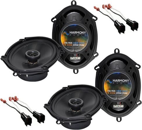 حزمة الصوت Harmony المتوافقة مع 2001-2010 Ford Explorer Sport Trac (2) HA-R68 5x7 6x8 حزمة ترقية استبدال سماعات المصنع الجديدة مكبرات صوت 225 وات مع حزام استبدال مكبر الصوت HA-725600 in Kuwait