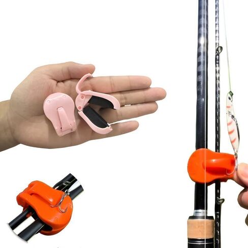 2Pcs Quick-Attach Fishing Rod Clip Tool-Free 1-Hand Holder for Freshwater Rods Storage Racks Secure Grip Tackle Organizer in Saudi Arabia