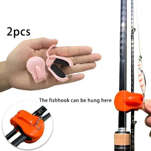 2Pcs Quick-Attach Fishing Rod Clip Tool-Free 1-Hand Holder for Freshwater Rods Storage Racks Secure Grip Tackle Organizer in Saudi Arabia