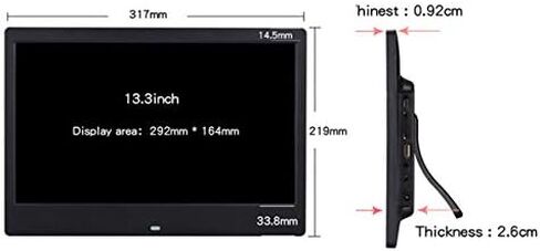 17-inch Digital Photo Frame, 1920x1080 Resolution, HDMI/USB/SD Card Slot, MP3/MP4 Player in Saudi Arabia