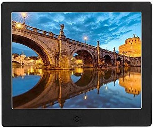 إطار صور رقمي مقاس 8 بوصات، تصميم نحيف، نسبة عرض إلى ارتفاع 4:3، يدعم تشغيل الصور والموسيقى والفيديو. in Kuwait