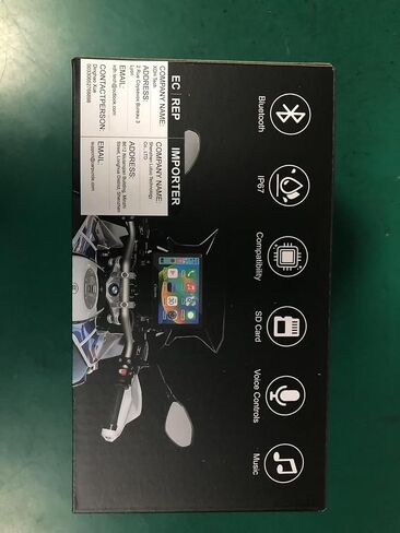 2025 Carpuride W502S Motorcycle GPS Wireless Carplay/Android Auto، شاشة لمس دراجة نارية مقاومة للماء مقاس 5 بوصات، مع حامل BM05، بلوتوث Trans، وحدة تحكم سلكية، ملاحة in Kuwait