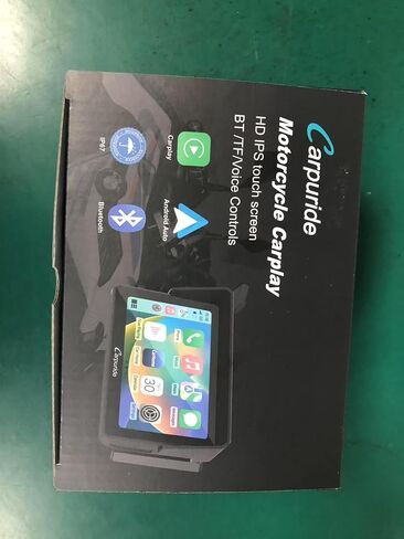 2025 Carpuride W502S Motorcycle GPS Wireless Carplay/Android Auto، شاشة لمس دراجة نارية مقاومة للماء مقاس 5 بوصات، مع حامل BM05، بلوتوث Trans، وحدة تحكم سلكية، ملاحة in Kuwait