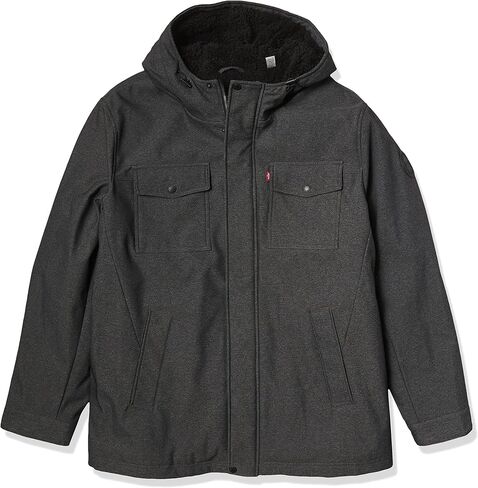 Levi's Men's Size Tall Soft Shell Two Pocket Hooded Trucker Jacket with Full Sherpa Lining in Saudi Arabia