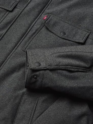 Levi's Men's Size Tall Soft Shell Two Pocket Hooded Trucker Jacket with Full Sherpa Lining in Saudi Arabia