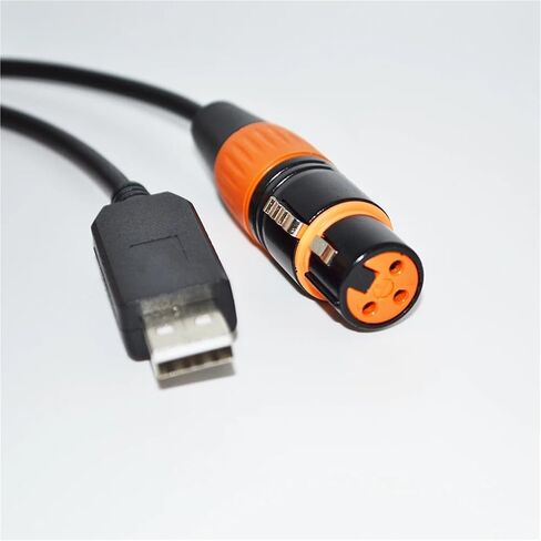 USB RS485 إلى XLR 3P مقبس أنثى DMX512 وحدة تحكم كابل KABLE (1.8 متر، اللون G) in Kuwait