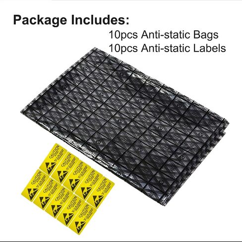 Antistatic Bags 30pcs 16 X 24 inches ESD Shielding Bags with Anti-Static Labels for Hard Drive SSD HDD Motherboard Video Card RAM Electronic Devices in Saudi Arabia