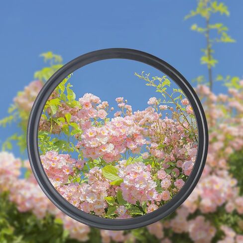 Slim 55mm UV Protection Filter for Camera Lens, Clear Optical Glass for DSLR/Mirrorless Cameras, Impact Resistant in Saudi Arabia