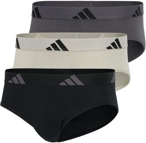 adidas Men's Performance Stretch Cotton Brief Underwear (3-Pack) Designed for Active Comfort and All Day Wear in Saudi Arabia