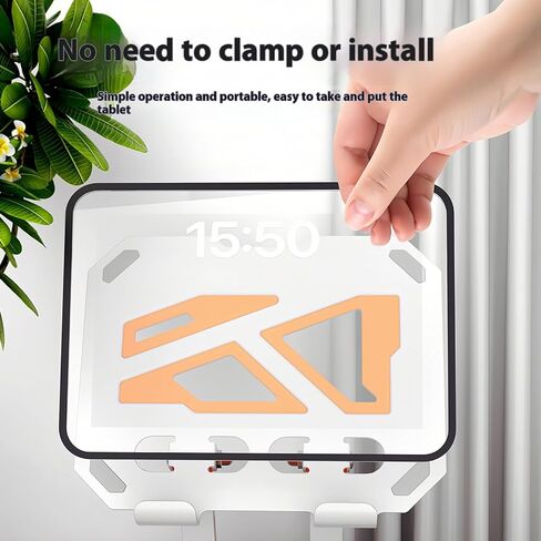 حامل تابلت من الألومنيوم لحامل iPad، حامل سطح المكتب قابل للتعديل مع دوران 360 درجة للأجهزة اللوحية مقاس 4.7-12.9 بوصة، وأجهزة القراءة الإلكترونية، وأجهزة الألعاب والهواتف الذكية in Kuwait