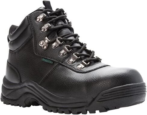 Propet Mens Shield Walker 6 Inch Waterproof Composite Toe Work Safety Shoes Casual - Black in Kuwait