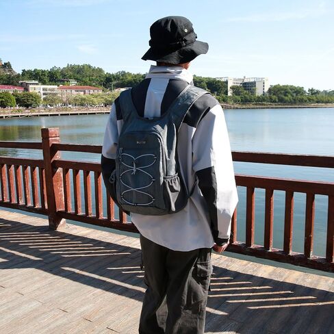 BOVIP 20L Hiking Backpack Lightweight Packable Hiking Daypack Small Travel Outdoor Foldable Shoulder Bag Gray in Saudi Arabia