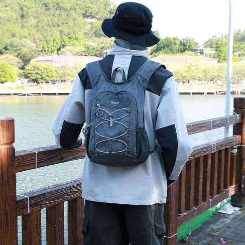 BOVIP 20L Hiking Backpack Lightweight Packable Hiking Daypack Small Travel Outdoor Foldable Shoulder Bag Gray in Saudi Arabia