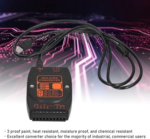 محول plplaaoo USB إلى RS485 محول عزل من الدرجة الصناعية 5 في 1 متعدد الوظائف للاستخدام الصناعي التجاري ABS غلاف مثبطات اللهب سلسلة DCM2610A ((معدل اتصال 3 ميجابايت)) in Kuwait
