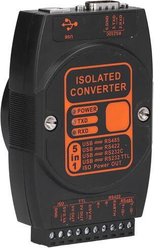 plplaaoo USB to RS485 Adapter Industrial Grade Isolation Converter 5 in 1 Multi Function for Industrial Commercial Use ABS Flame Retardant Shell DCM2610A Series ((3Mbt Communication Rate)) in Saudi Arabia