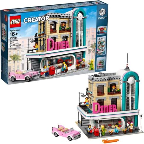 LEGO Creator Expert Downtown Diner 10260 Building Kit, Model Set and Assembly Toy for Kids and Adults (2480 Pieces) in Saudi Arabia