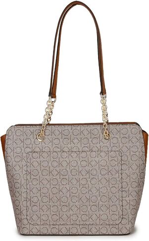 Calvin Klein Hailey Signature Top Zip Chain Tote in Saudi Arabia