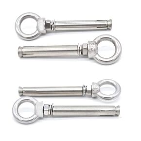 Amycheer Ring Lifting Expansion Eyebolt Screw Bolt 304 Stainless Steel Closed Hook Anchor Eye Bolt Wall Concrete Brick Expansion Screws Bolts Anchors Fastener M8x60mm 5 Pack