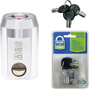 Moving & Storage Premium High Security Brass Padlock - 1.5" / 40 mm Body Rust-Resistant Weatherproof Keyed Entry Durable Home & Office Lock (Twin Keys Included)