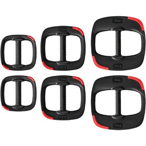Les Mills™ Exercise Set of 6 Weight Plates for Total Body Workouts, 30.8 lbs Total