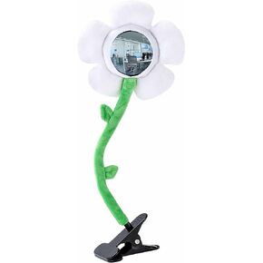 HOUSYLOVE Flower 01 Style Desk Mirror, Office Cubicle Mirror, Clip On Rear View Mirror, Flower Design, 1PC