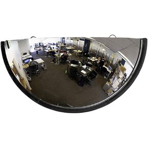 مرآة نصف قبة أكريليك مقاومة للخدش مقاس 18 بوصة مع ظهر بلاستيكي، مرآة أمان داخلية مستديرة للممر، رؤية جانبية للمستودع، مرآة للاستخدام المكتبي - معادن الرؤية (DSR1812) in Kuwait