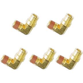Push to Connect Fittings 1/4" Tube OD x 1/8" NPT Male Air Line Fittings Air Hose Fittings Pneumatic Fittings DOT Air Fittings Air Compressor Quick Connect Fittings 5pcs Brake Line Fittings