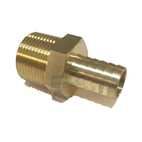 EDGE INDUSTRIAL 3/4" Hose ID to 1" Male NPT MNPT Straight Brass Fitting Fuel / AIR / Water / Oil / Gas / WOG (Qty 1)
