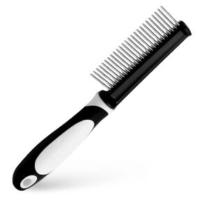 Fuller Brush Single-Sided Pet Comb - 25 Rust-Resistant Stainless Steel Pins - Ergonomic Rubberized Easy Grip Handle - Remove Tangles, Mats & Reduce Loose Hair - Tool for Grooming Dogs & Cats