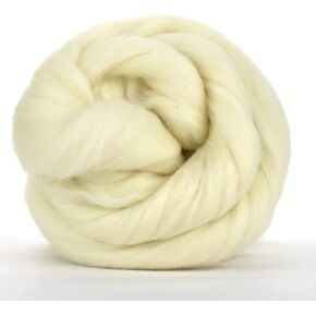 Revolution Fibers Rambouillet Wool Top | 8 Ounces (0.5 lbs) for Spinning, Felting, Knitting & Tapestry | 100% Natural Undyed White Wool Top