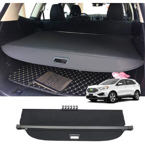 Powerty متوافق مع غطاء الشحن Ford Edge 2023 2015-2022 غطاء خلفي قابل للسحب وغطاء صندوق الأمتعة باللون الأسود بدون فجوة