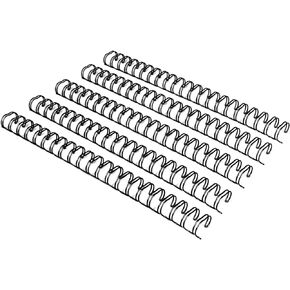 Rayson WR21159BK Wire Binding Spines, 2:1 Pitch Double Loop Binding Wires 5/8 Inch, 21-Loop Wire Ring Pack of 50 with Black
