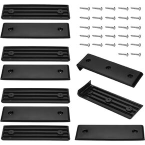 Apopip Boat Trailer Bunk Slides Pads, E-Z Slide Trailer Pads and BunkEnders for Launching & Loading Boat on/Off Trailer Easier - 8 Pads (3"x10") + 2 Bunk Enders