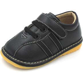 Little Mae's Boutique Sneaker Squeaky Shoes for Toddler Boys, Ideal Toddler Walking Shoes with Removable Squeaker and Adjustable Strap - Flexible Sole Baby Shoes