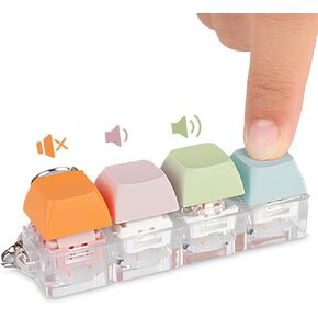 Byhoo Keyboard Fidget,3 Kinds of Touch Keyboard Fidget Toy,Macaron Color Fidget Keyboard,Linear Clicky Keychain,Keyboard Clicker Fidget to Relieve Stress