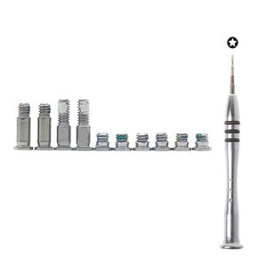 Bfenown Replacement 10pcs/Set Bottom case Screws + 1pcs 5 Point Pentalobe Screwdriver for MacBook Air 13" A1932 Retina 2018 2019, A2179 2019 2020 Years MC 3302, A2337 M1 GPU EMC 3598 2020 (Silver)